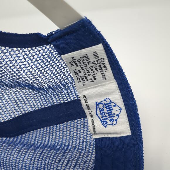 White Castle Snapback Trucker Hat Blue One Size Adjustable Mesh Back Polyester - Picture 7 of 8